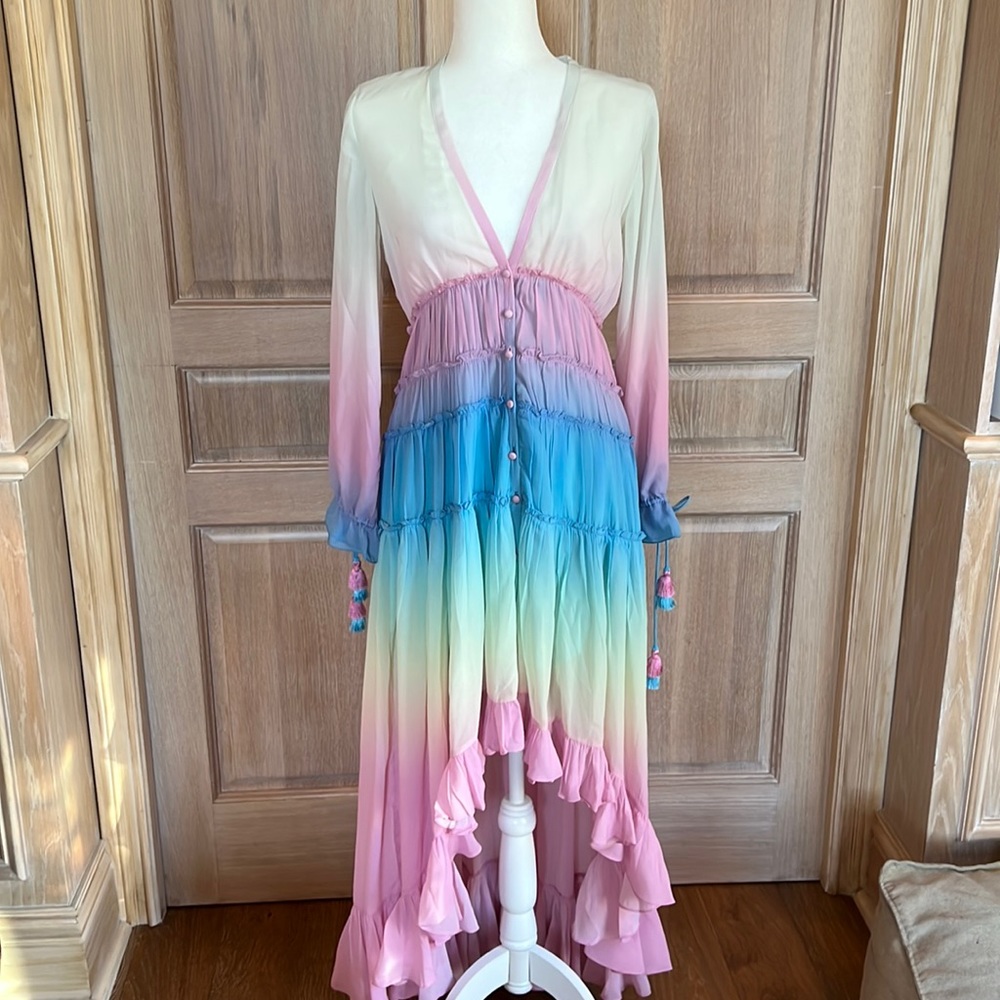 Rococo Sand rainbow/ombré dress size small